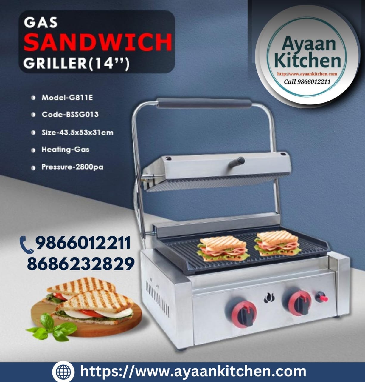 Commercial Sandwich Griller - Heavy Duty