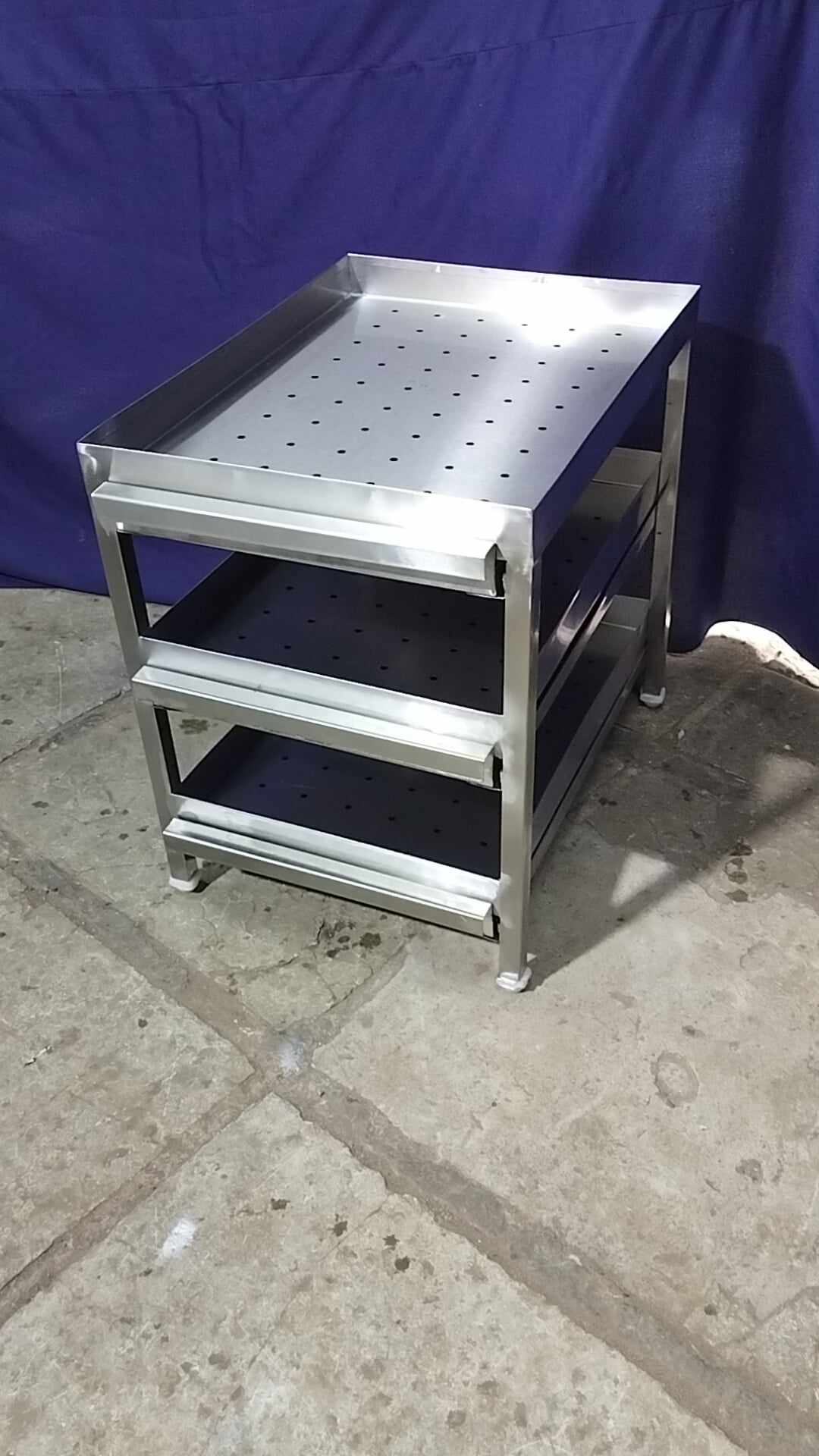 Stainless Steel Service Trolley