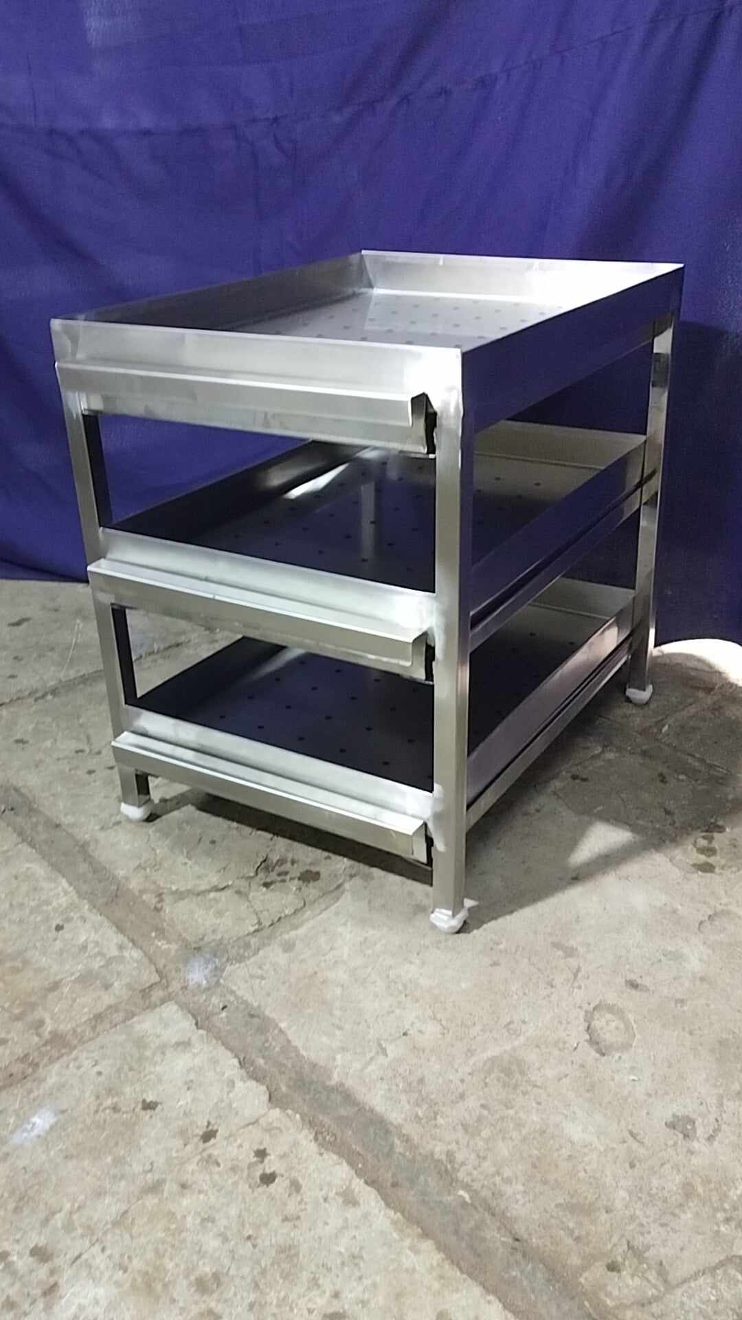 Stainless Steel Service Trolley