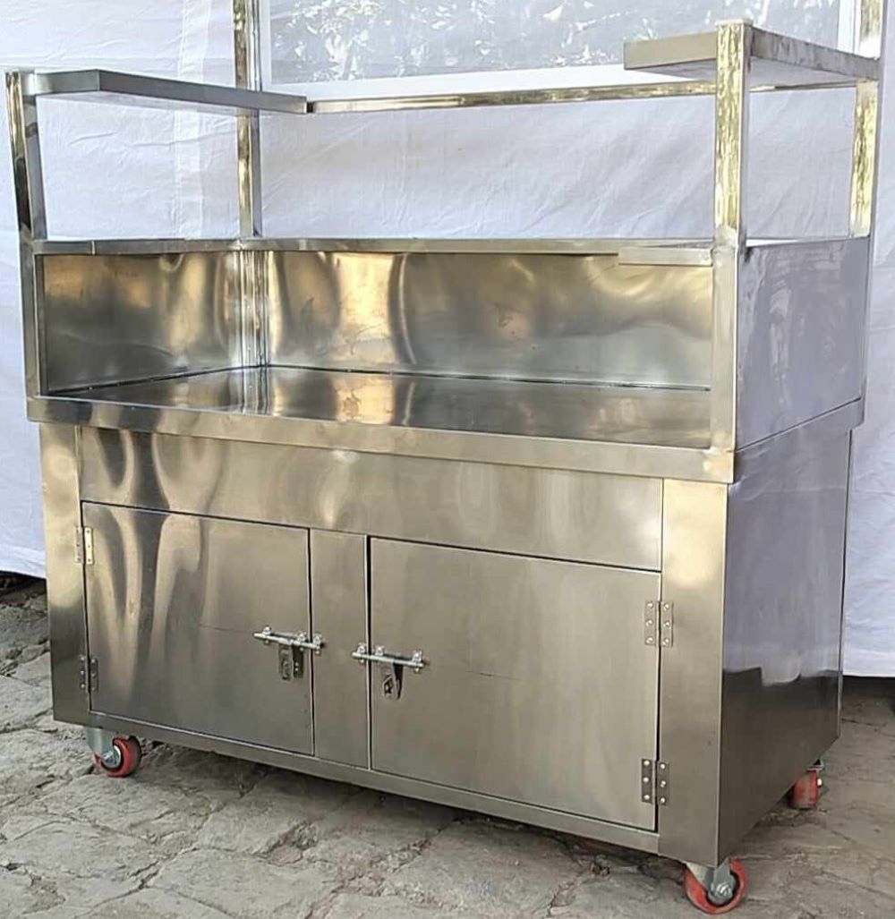 SS Front Display Counter for Chat Juice Chai