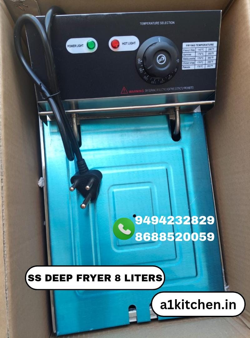 Stainless Steel Electrical Deep Oil Fryer 8 Liters