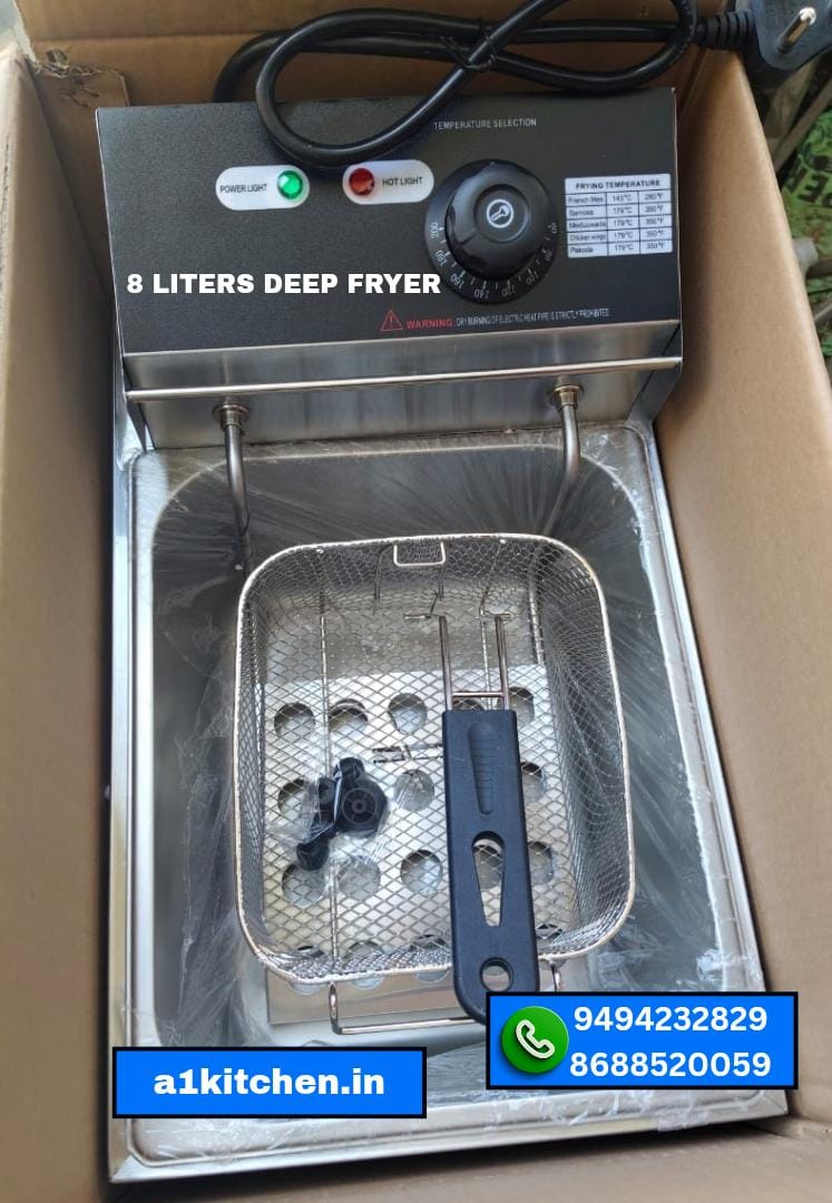 Stainless Steel Electrical Deep Oil Fryer 8 Liters