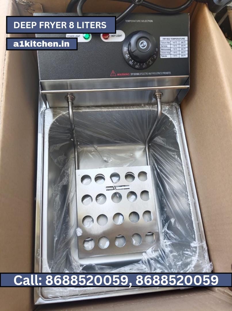 Stainless Steel Electrical Deep Oil Fryer 8 Liters