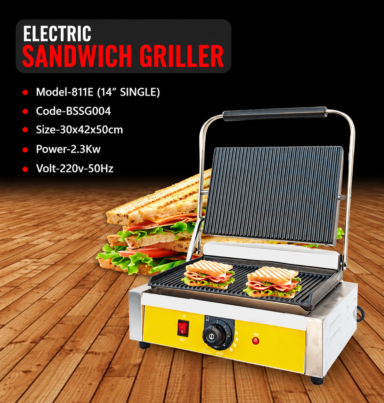 Commercial Sandwich Griller Double Headed