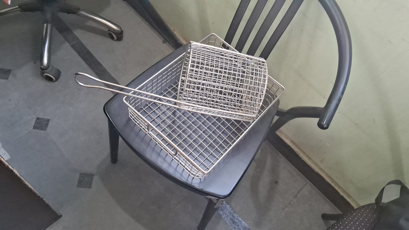 Stainless Steel Fried Chicken KFC Breading Basket Rectangle and Round