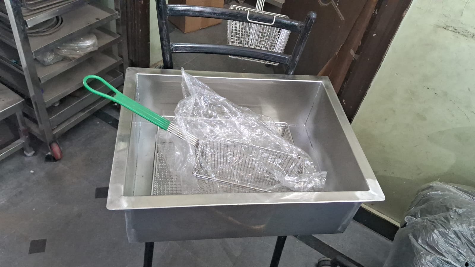 Stainless Steel Fried Chicken KFC Breading Basket Rectangle and Round