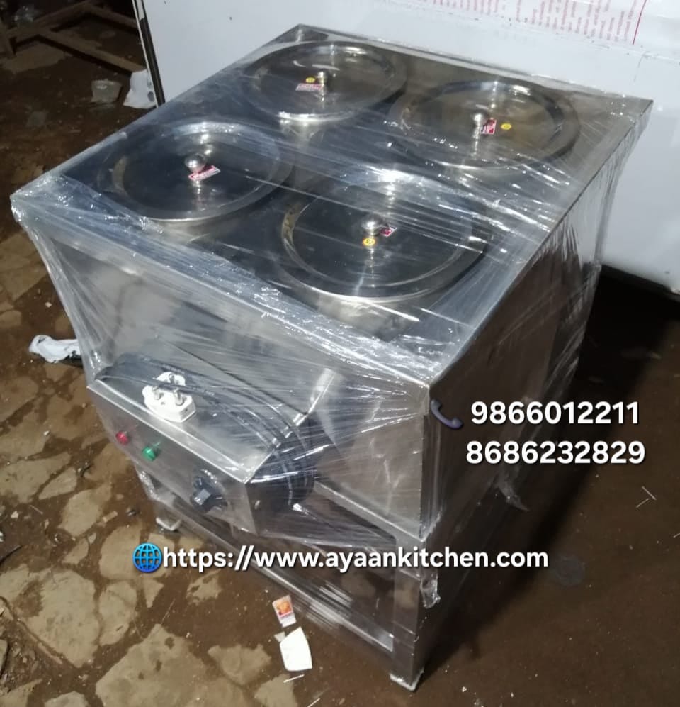 Stainless Steel Four Round Container Electric Hot Bain Marie