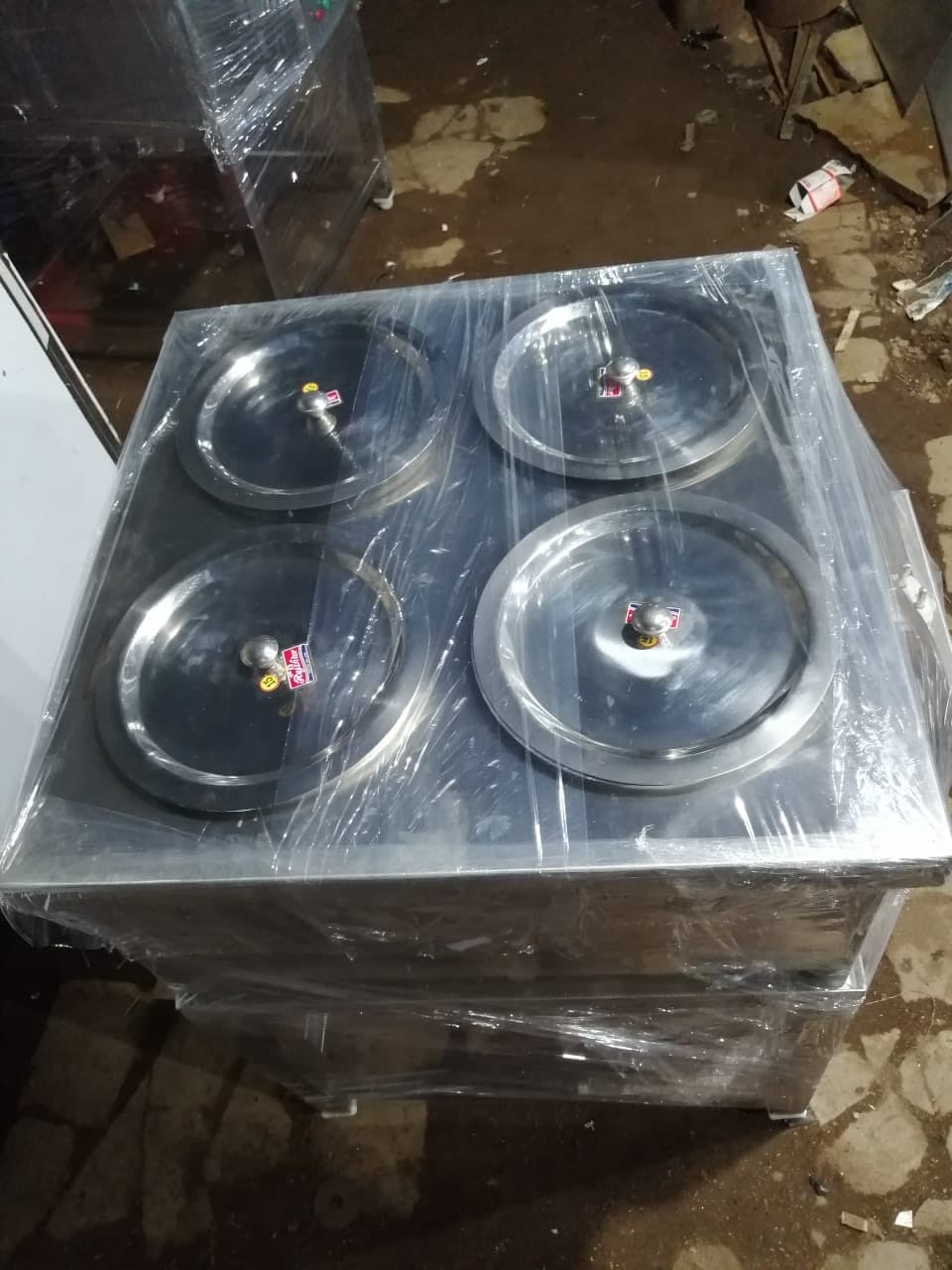 Stainless Steel Four Round Container Electric Hot Bain Marie