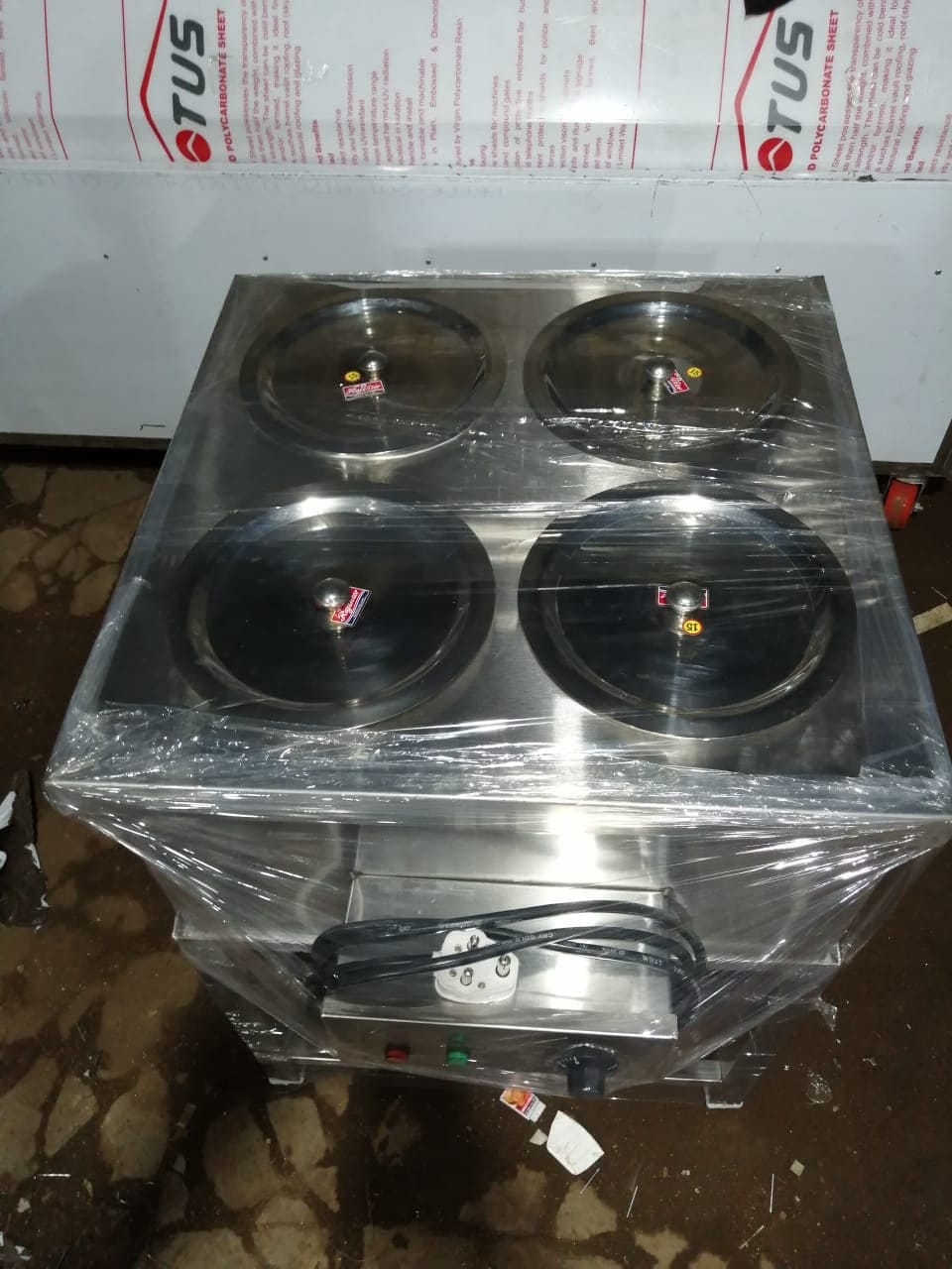 Stainless Steel Four Round Container Electric Hot Bain Marie