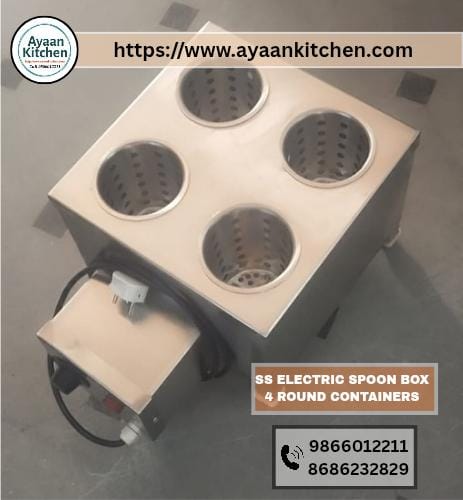 Stainless Steel Spoon Sterilizer Four Bowls