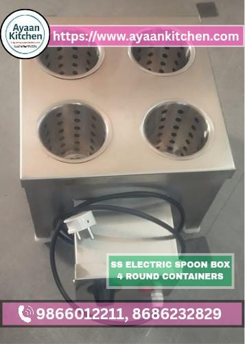 Stainless Steel Spoon Sterilizer Four Bowls