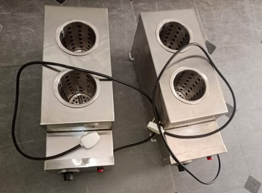 Stainless Steel Spoon Sterilizer Two Bowls