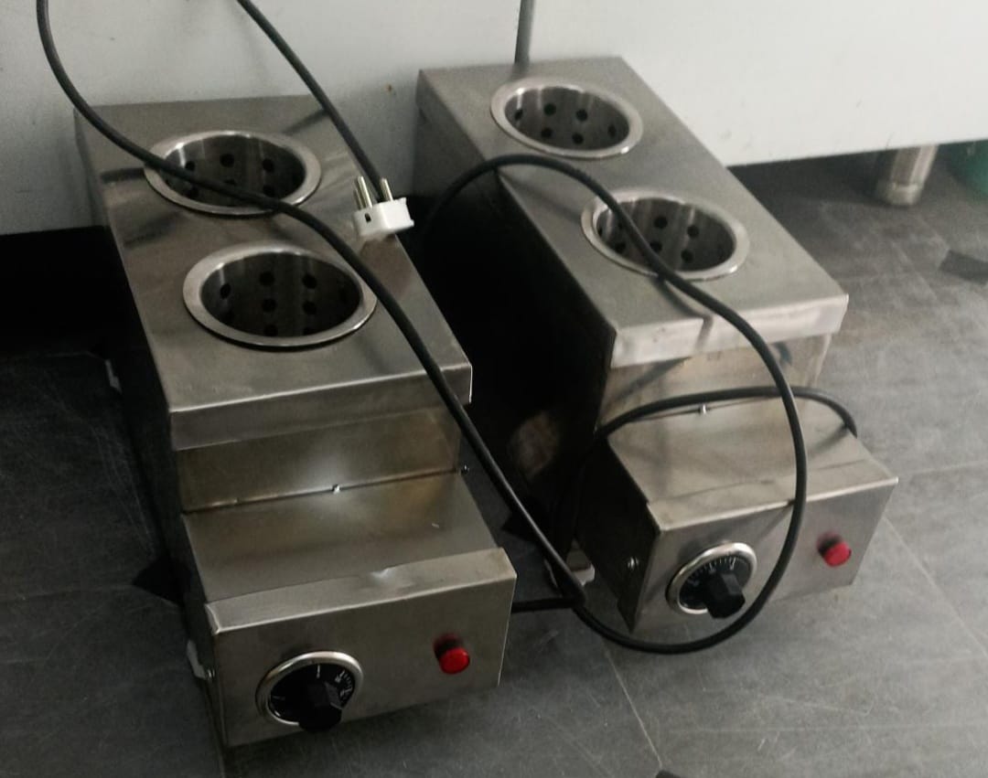Stainless Steel Spoon Sterilizer Two Bowls