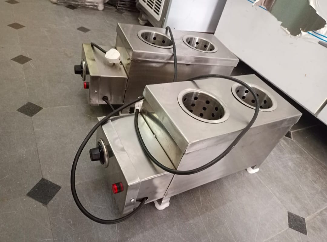 Stainless Steel Spoon Sterilizer Two Bowls