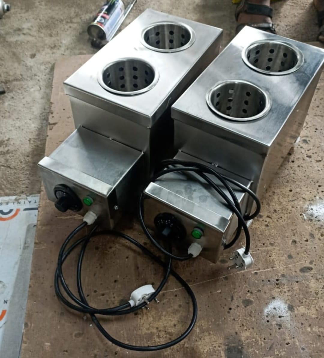 Stainless Steel Spoon Sterilizer Two Bowls