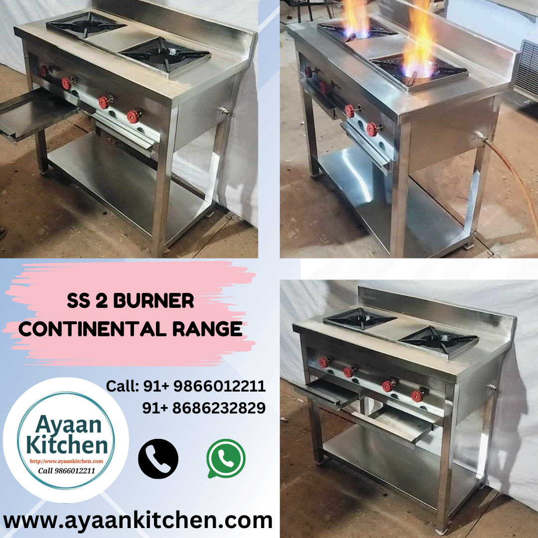 Stainless Steel Two Burner Continental Range
