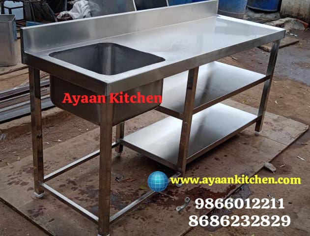 Stainless Steel Table with Sink