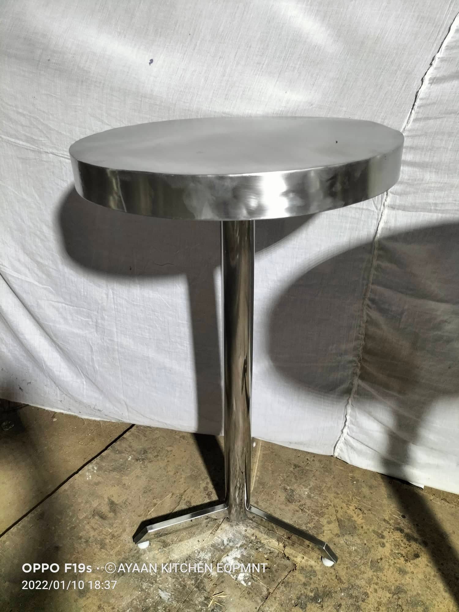 Stainless Steel High Rise Tea Table